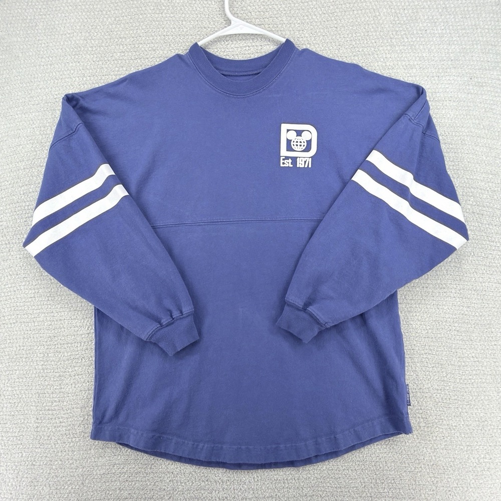 Disney Parks Spirit Jersey Small Walt Disney World Est 1971 Blue Long Sleeve USA